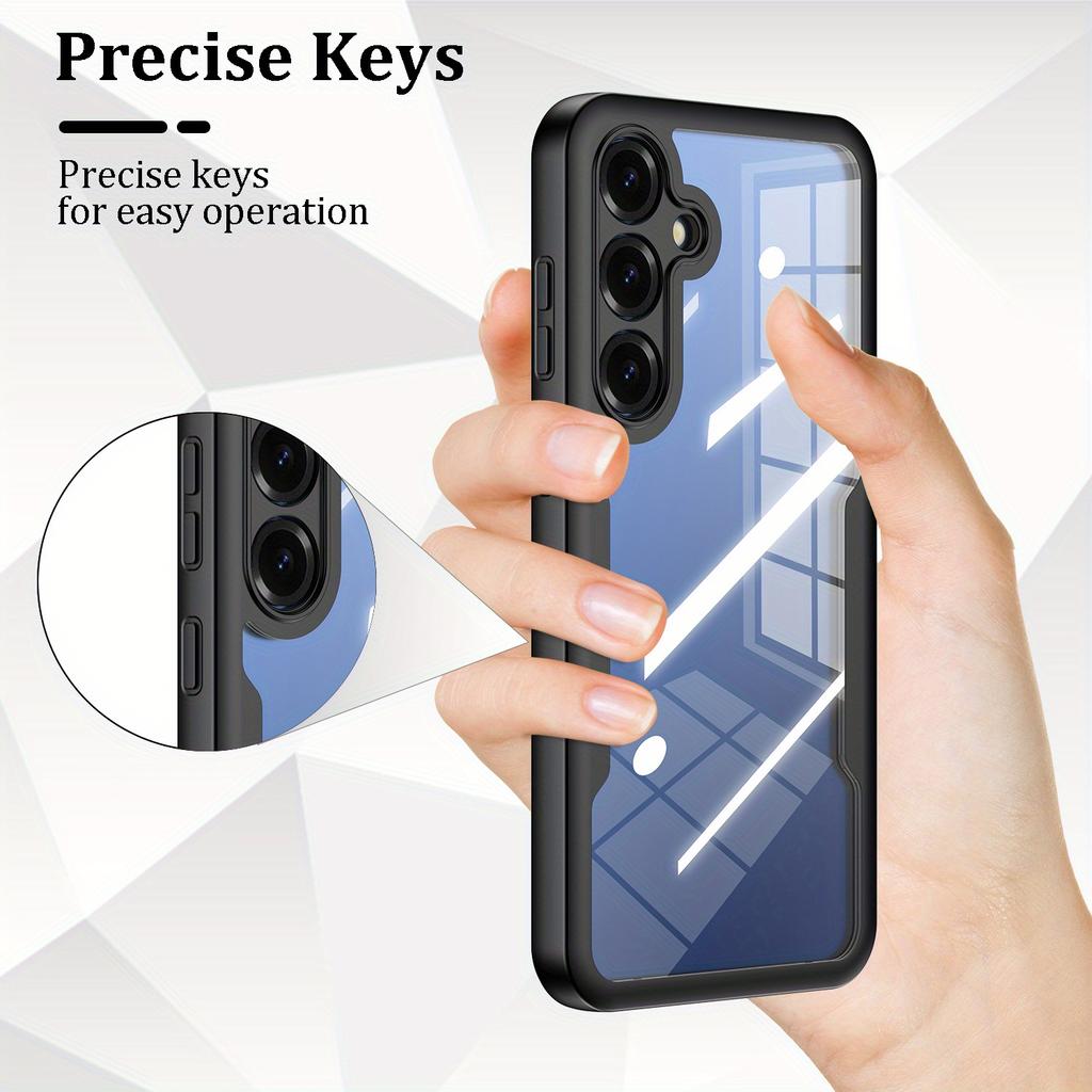 360 Full Body Transparent Phone Case For Samsung Galaxy S25 S24 S23 S22 S21 Ultra Screen Protector Cover For SAM A15 A14 A54 A53