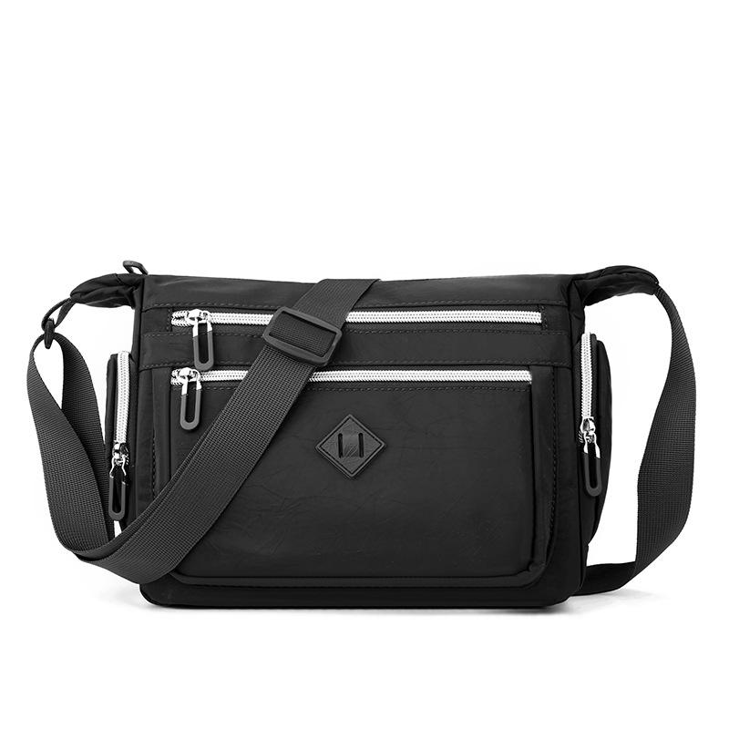 Multi-layer large-capacity shoulder bag women's outdoor leisure anti-splashing messenger bag simple bag