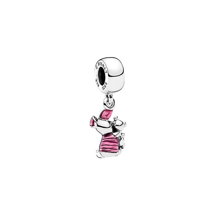 Pandora Disney Pig Enamel Charm Unisex Charm 792134EN117 Silver