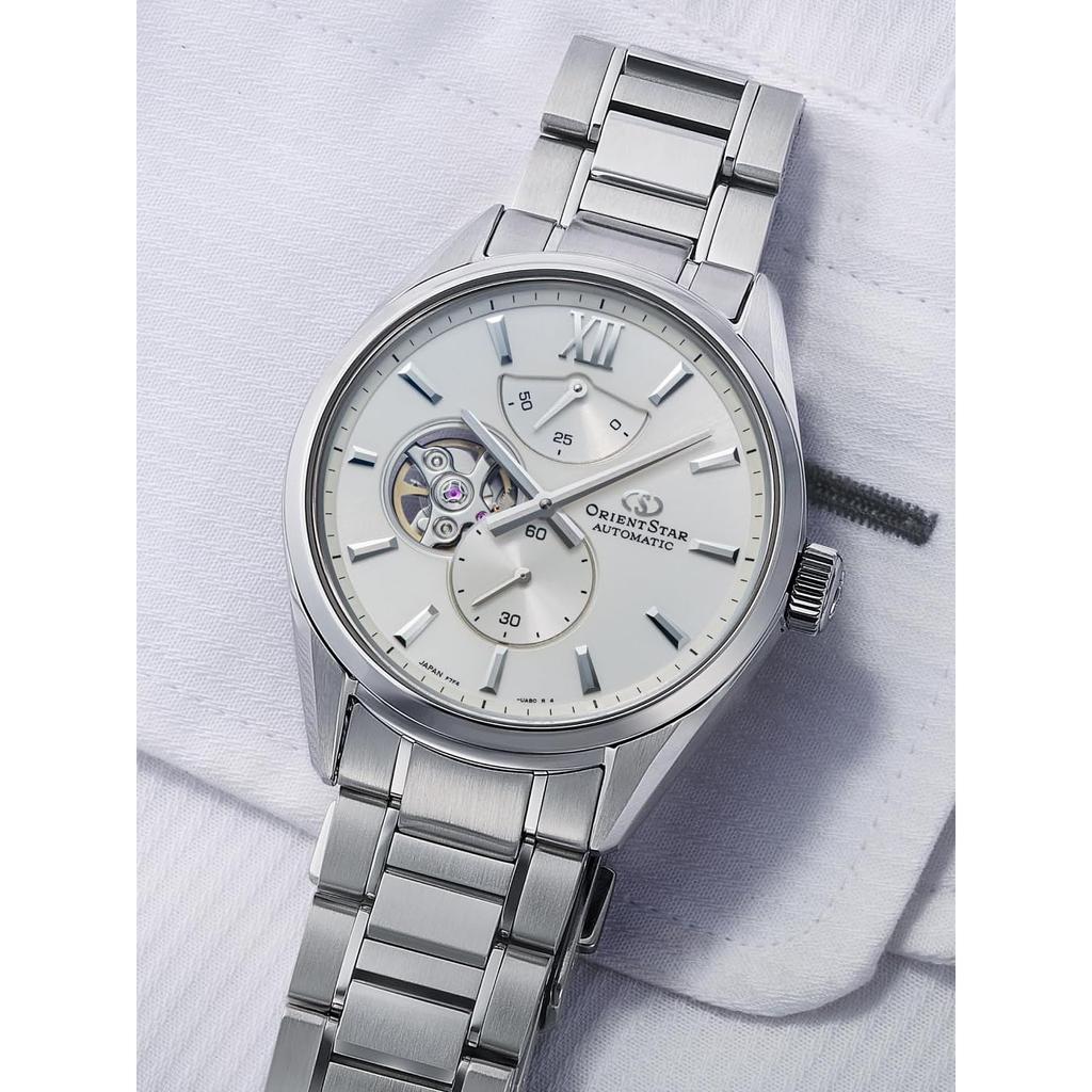 [ORIENT STAR] M34 F7 Semi Skeleton RK-BY0011S Men's Automatic Watch, Made in Japan, Power Reserve, White Dial