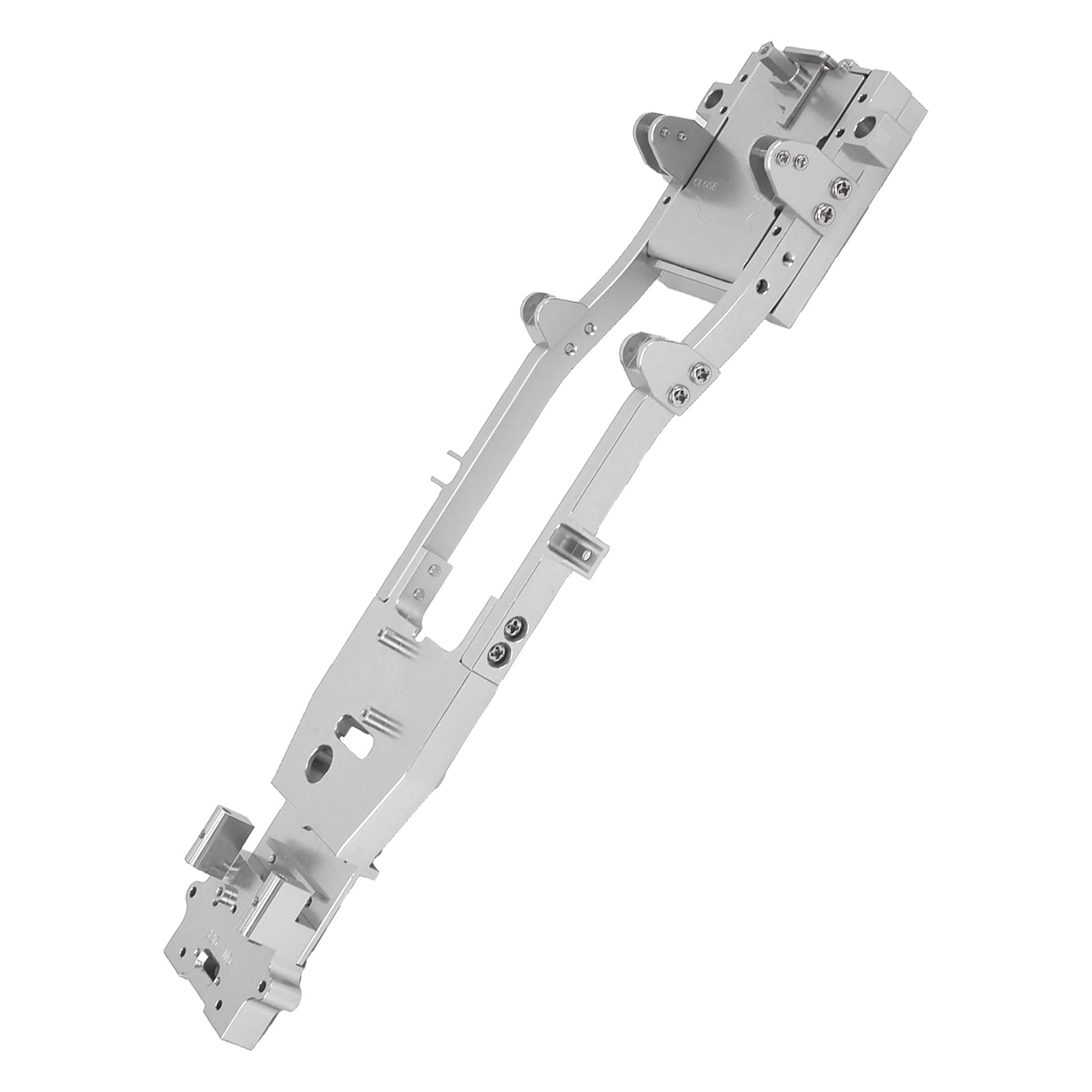 

RC Metal Chassis Frame, Aluminum Alloy, for WPL D12 1/10 Scale RC Car Upgrade Parts, DIY RC Parts for WPL D12 1/10 RC Car (Silver)