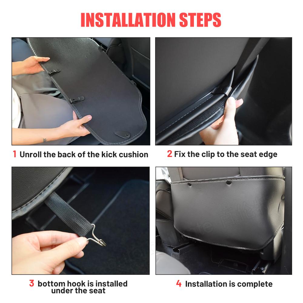 Car Accessories Seat Back Anti-kick Pad Protector Child Anti-dirty PU Leather For Tesla Model 3 Model Y 2023