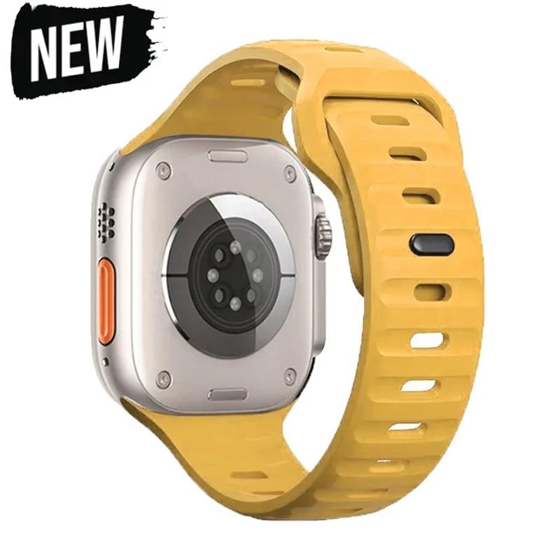 

Strap for apple watch band 46mm 42mm 44mm 45mm 49mm 38mm 41mm Sport Silicone Watch Band iwatch ultra 2 3 series 11 9 8 Bracelets 38 40 41 mm жёлтый