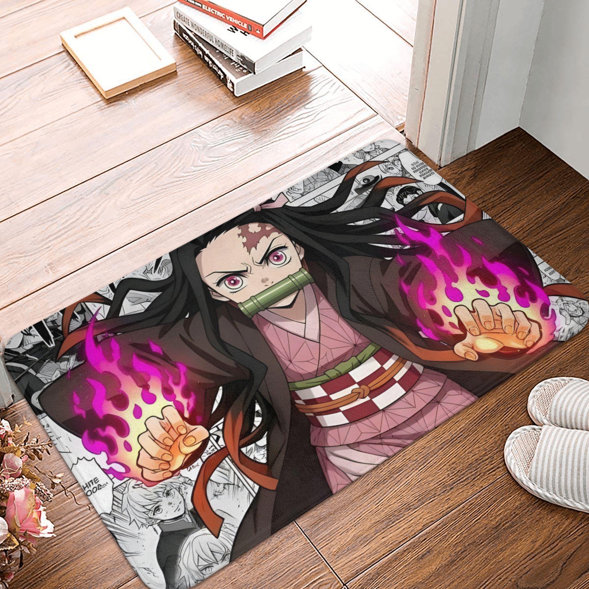 

Nezuko Kamado Demon Slayer Doormat Mat Anti-Slip Kitchen Bathroom Living Room Rug Carpet 40*60cm 40x60cm