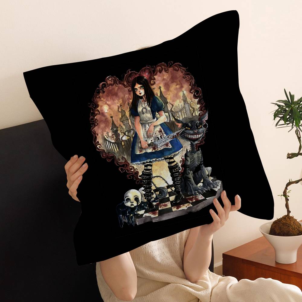 Horror Game AAlice MMadness RReturns Cushion Cover Car Throw Pillow Case For Sofa Car Christmas Gift Xcm Xcm