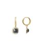 Luxenter Earrings with Dark Blue Crystals Finished and 18k Gold Plated - Liw