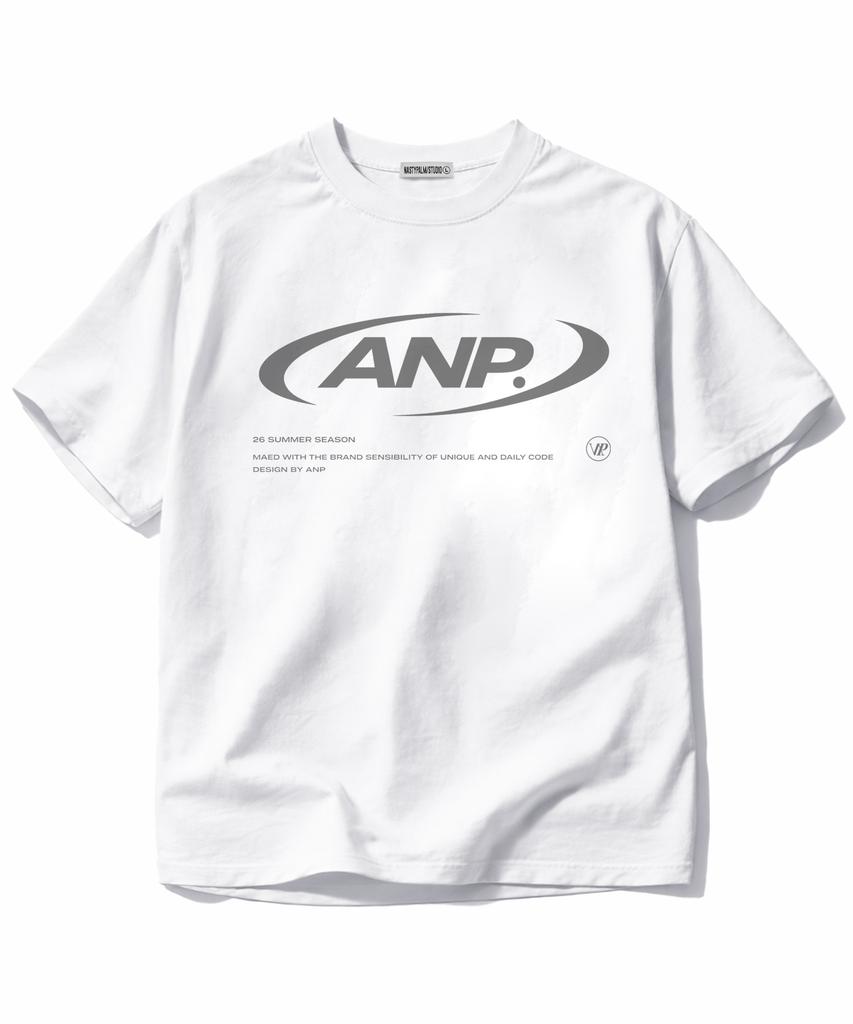 NP STUDIO Anp Circle Oversized Short Sleeve T-Shirt [ White ]