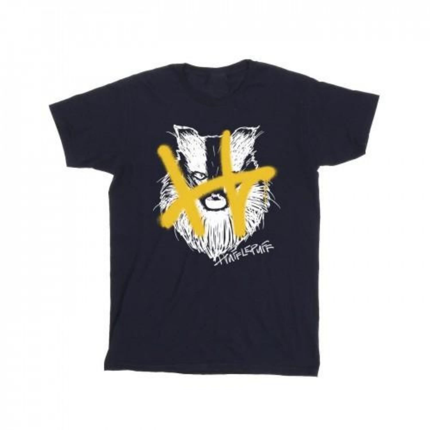 HARRY POTTER Boys Hufflepuff Pop Spray T-Shirt XXXXL