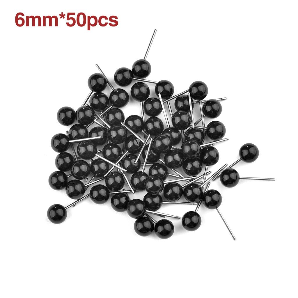 50/100pcs Plastic Eyes for Needle Felting Dolls Poke Teddy Bears 4-14mm Black Beans Eyes for DIY Doll Eyes