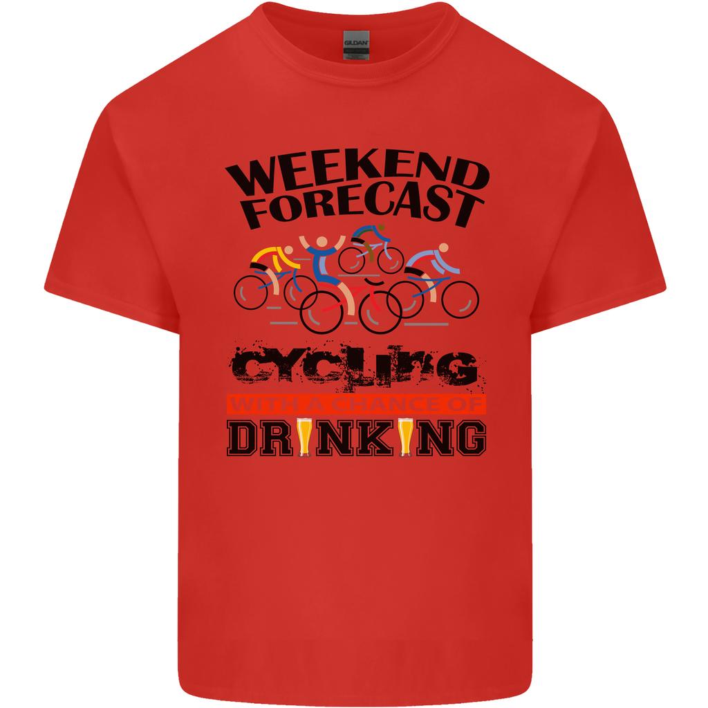 Weekend Forecast Cycling Cyclist Bicycle Unisexs Light Cotton TShirt