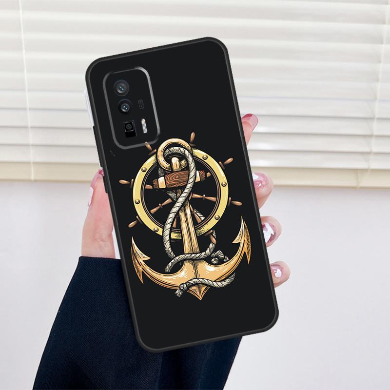 Anchor Sea Beach Cover For Xiaomi 15 14 13 Ultra 11T 12T 13T 14T Pro POCO X7 Pro X3 X5 X6 M6 F5 F6 Pro Case