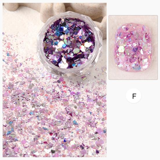 1 Dose Nailart Pailletten Unregelmäßige Form Glänzender Visueller Effekt Ultradünn Mehrere Stile Nailart Glitzer