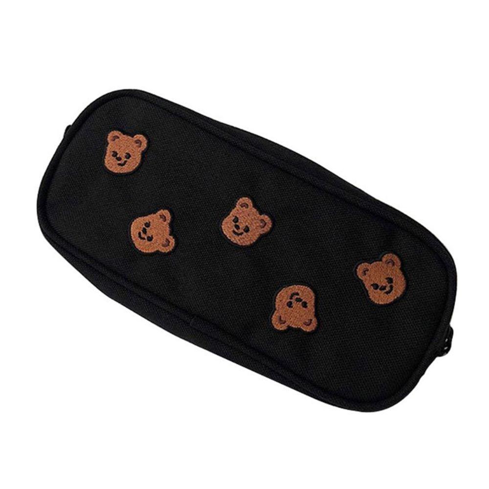 Practical Embroidery Canvas Pencil Bag Kids Gift Pen Case Kawaii Bear