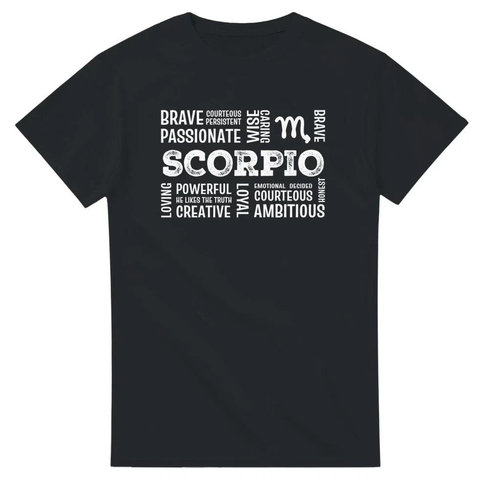 Scorpio Word Art - Zodiac T-Shirt XXXXL
