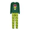 Family Matching Christmas Print Pajama Set, Round Neck Long Sleeve and Pants Loungewear Set for Holiday