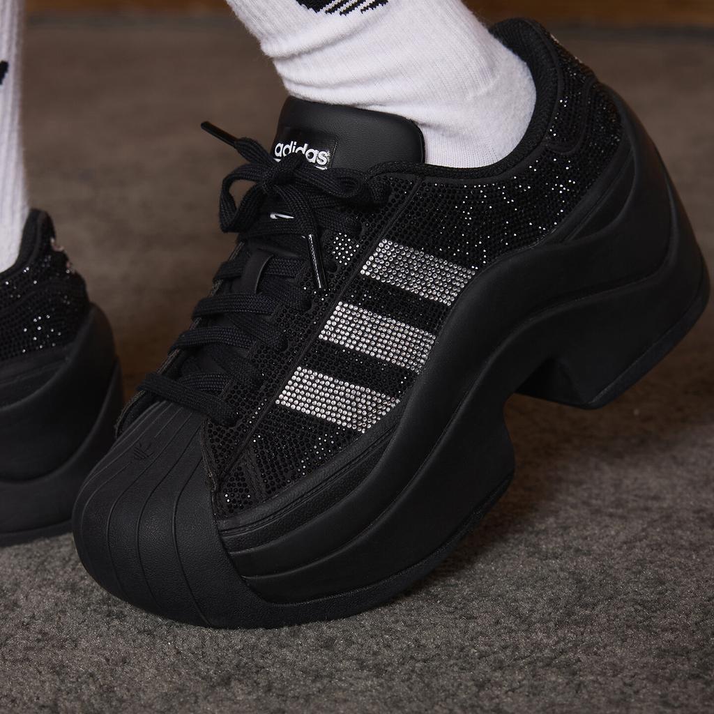 adidas Superstar Bold Rhinestone Black Silver (Women's)