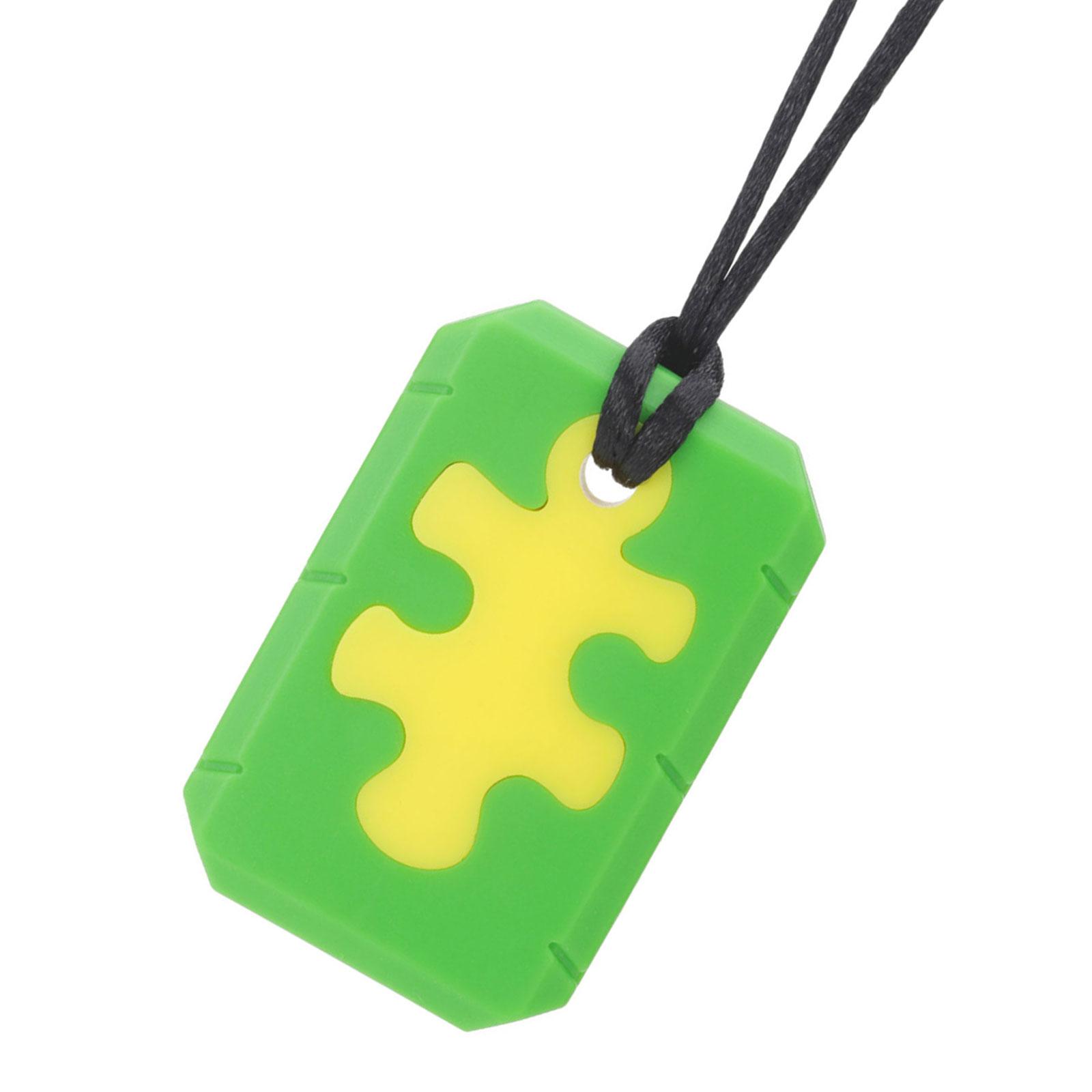 

Безопасная игрушка для прорезывания зубов из пищевого силикона, жевательное ожерелье, головоломка, кулон-прорезыватель для развития оральной моторики у младенцев