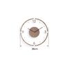 35cm Wall Clock Home Decor Solid Wood Creative Silent Quartz Clock Living Room Decoration Mute Nordic Wall Clock X-Space