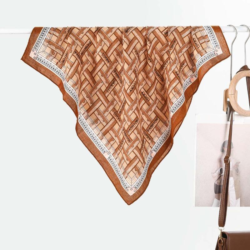 New herringbone pattern small square scarf femininity versatile decorative professional small square scarf autumn and winter warm scarf batch