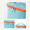 Cosmetic Bag Waterproof PU Leather Portable Fashionable Makeup Toiletry Bag with Handle for Daily