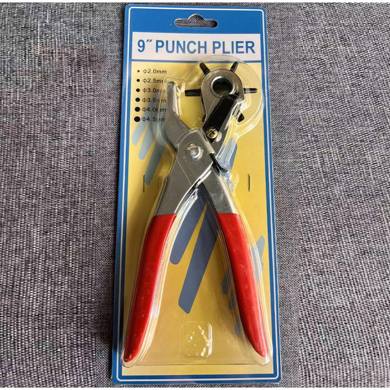 

Leather Belt Hole Punch Plier Hole Eyelet Puncher Revolve Sewing Machine Bag Setter Tool Watchband Strap Household Leathercraft