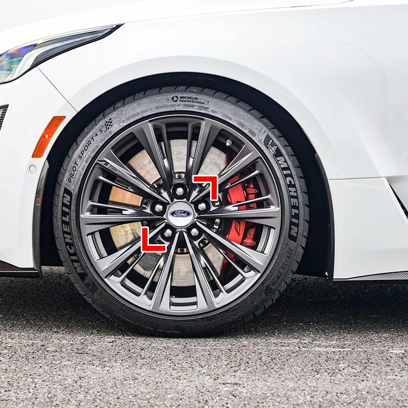 BBAF3 4pcs 56mm Car Wheel Center Hub Stickers Center Caps Decal Tire Rim Sticker Decoration For Ford Mustang Fiesta Mondeo Fusion Kuga