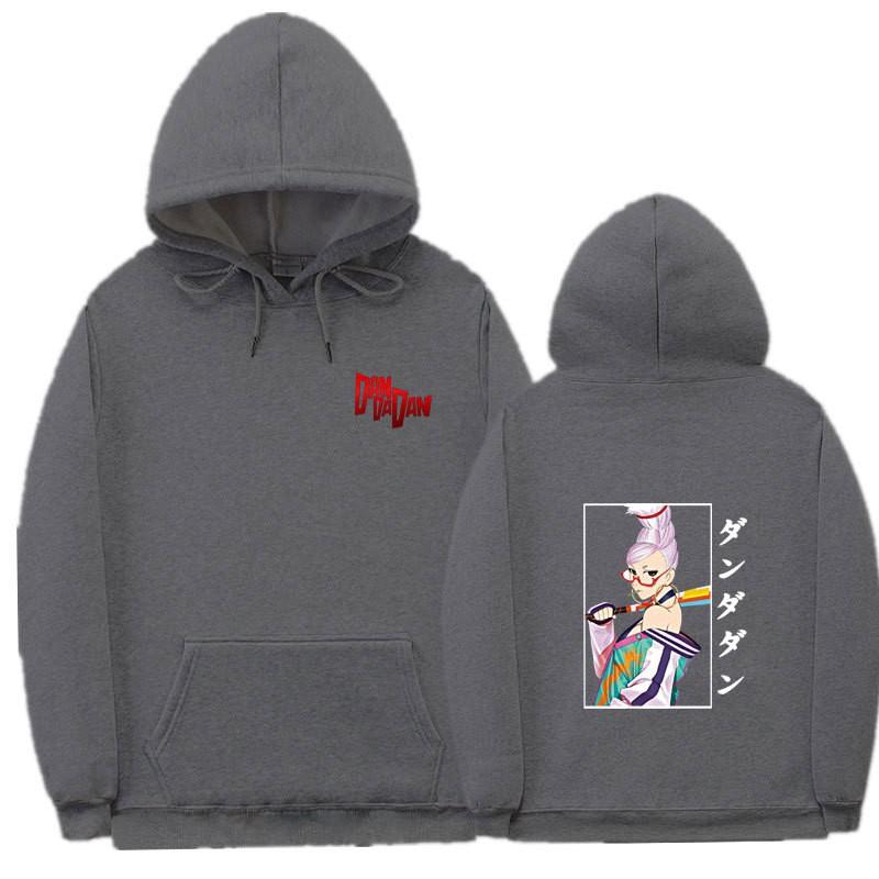 Anime-Inspired Oversized Hoodie With Ribbed Hem Unisex Sweatshirt Fall Casual Wear