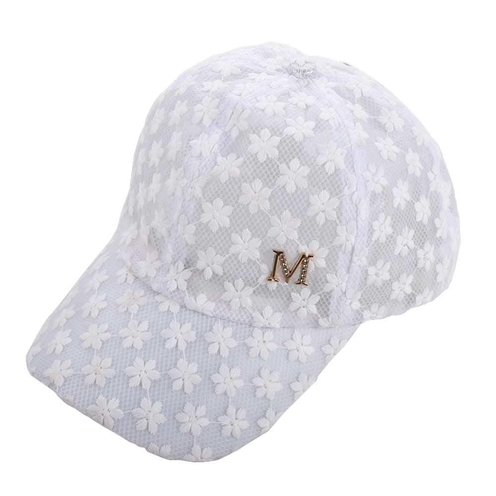 

Adjustable Casual Korean Hip Hop Girls Women Flower Baseball Cap Lace Mesh Hat Visors Cap