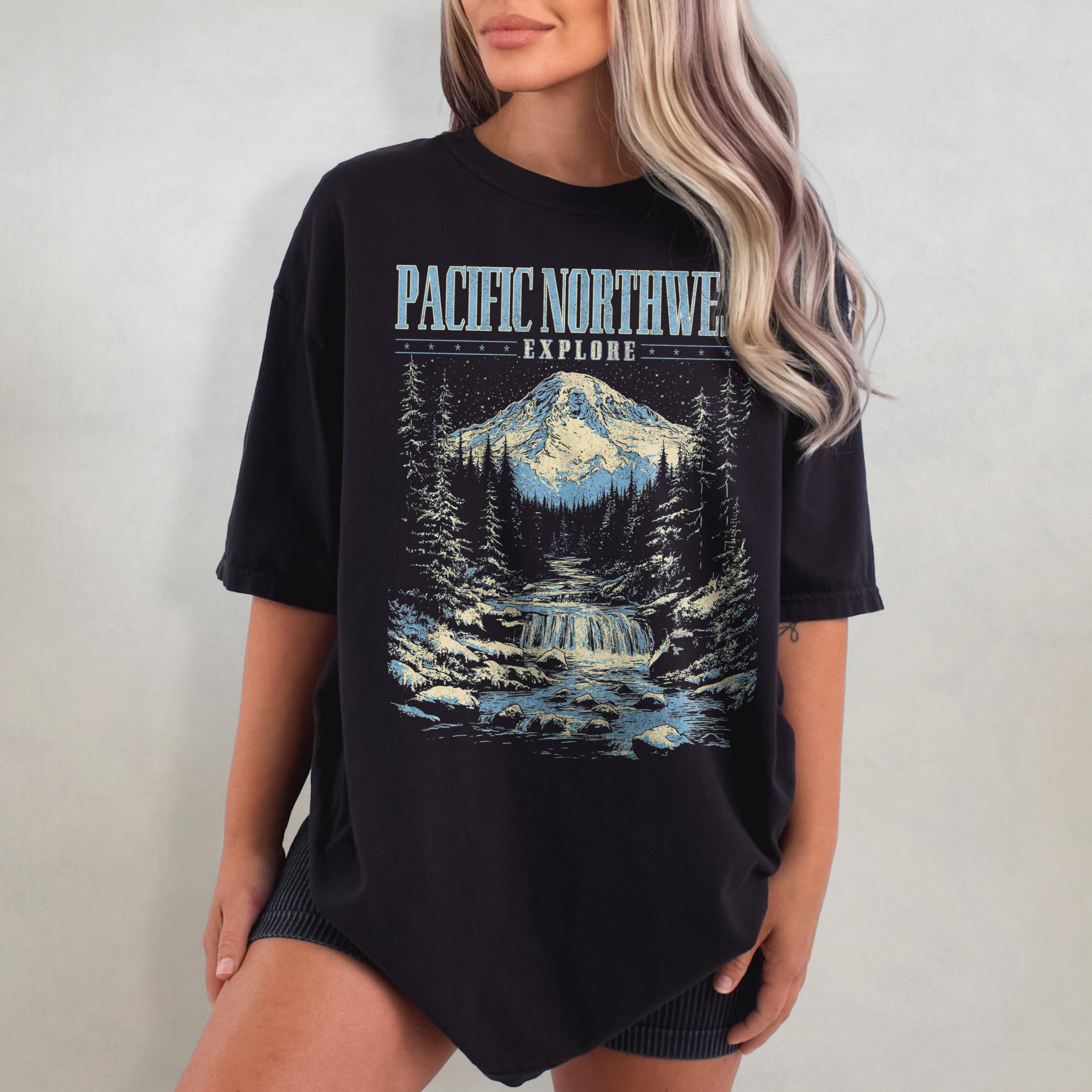 

Pacific Northwest Printed Tshirt SpringSummer Womens Shirt 2026 New Fashion Trend Top Short Sleeve Comfortable Tshirt 4XL