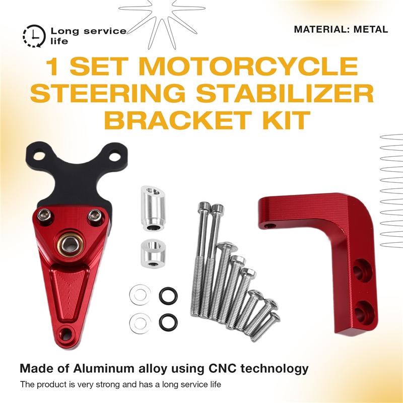 

Motorcycle Steering Stabilizer Bracket Kit For Honda CBR650R CBR 650R 2019-2026 Damper Mounting Bracket Kit красный