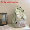 Capacity Large Backpack With Grid And Cartoon Dog Cat Print Design Daily For