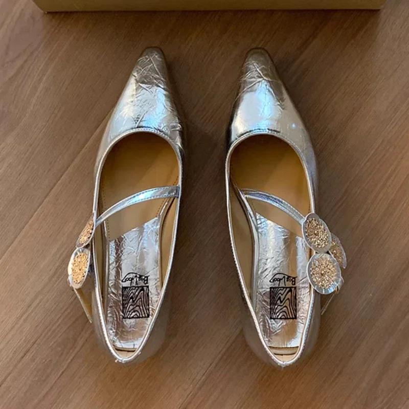 Fashion Luxury Women Heels Shoes Designer Pointed Toe Heeled Sandals Shallow Summer Elegant 2025 Party Shoes Dress New Mujer De Zapatos