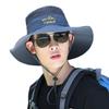 Summer Men Camping Big Brim Sun Protection Fisherman Hat Outdoor Riding Mountaineering Fish Hat Hiking Breathable Hat