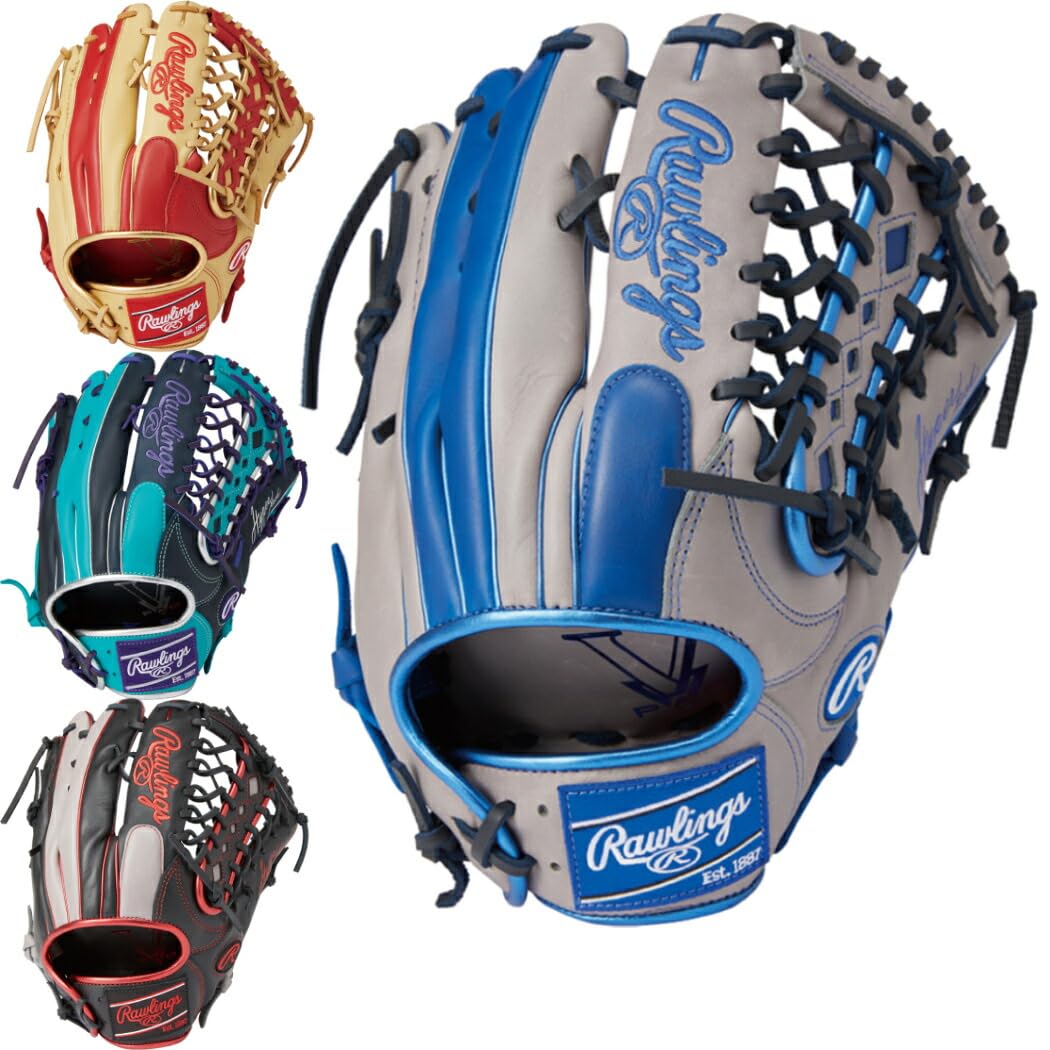 

Rawlings Baseball Glove Adult Softball HYPER TECH COLORS Size GR4HTCY719 pitchers [For Outfielders] 12.75 Black/Gray - For left-handed