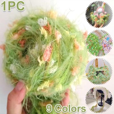 100g Mixed Floral Craft Materials Multi-Color Mix Handmade Crochet DIY Soft Knitting Pastoral Style Faux Mink Cute Multi-Color
