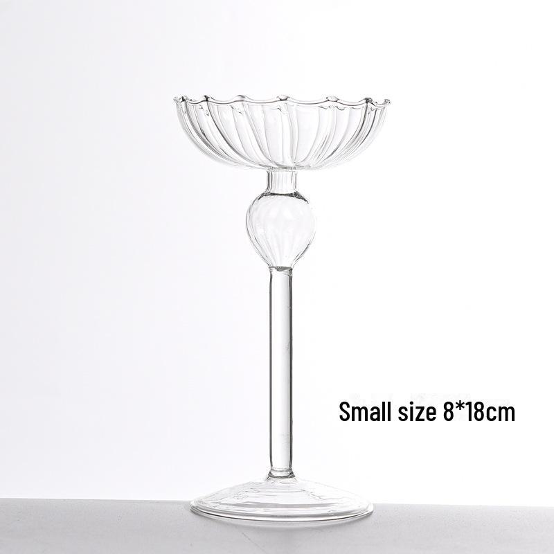 Europäisch gestreifte hochbeinige Kerzenständer: Romantische Hochzeits- & Heimdekoration