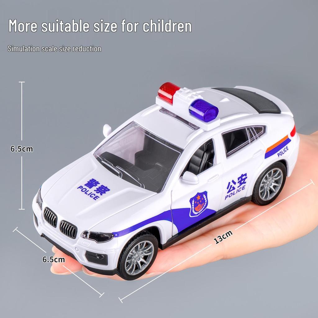 Kids' Inertia-Powered Police Car: 3-Door Opening, Gift for Boys, Ambulance-Themed Simulation Toy
