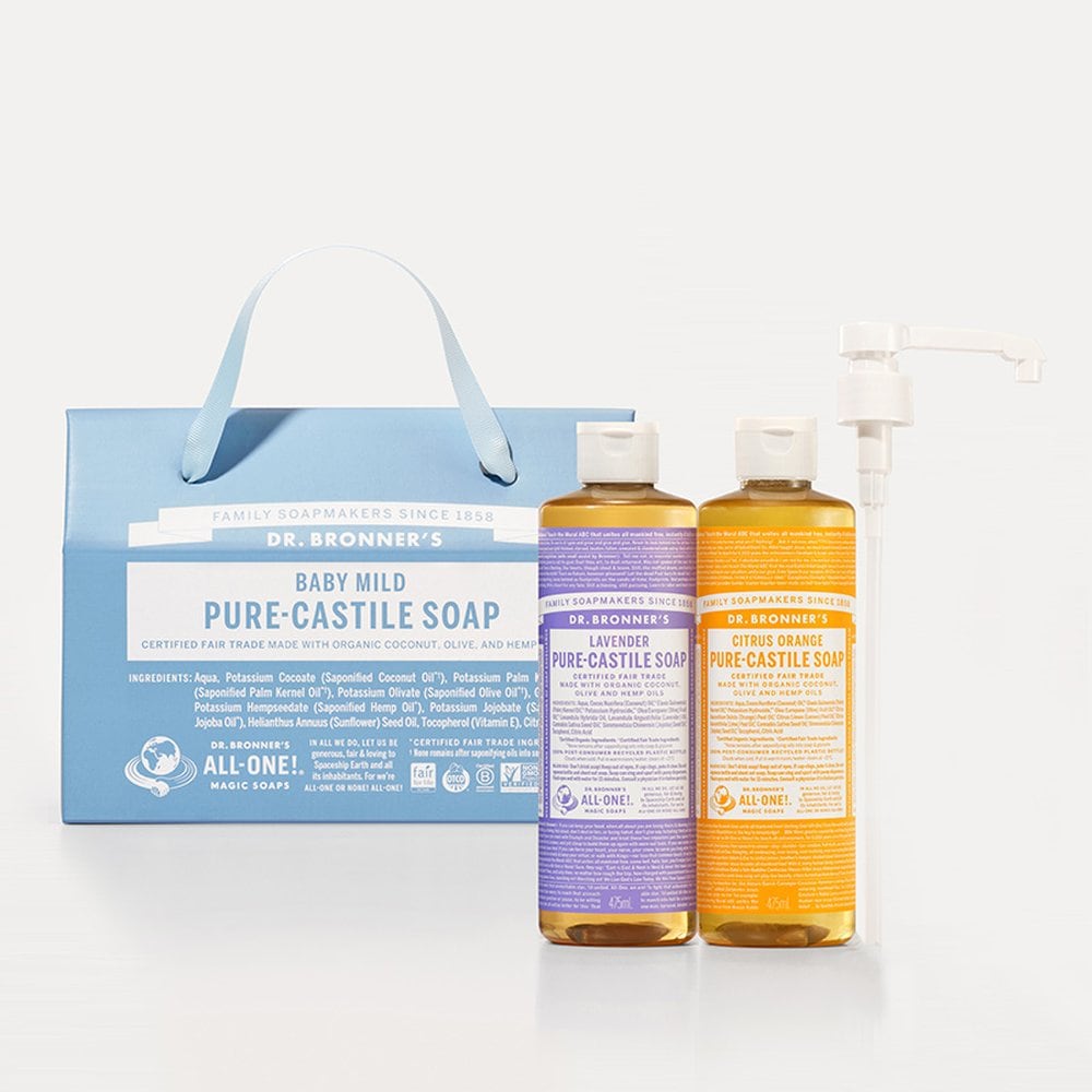 

[Подарочный набор_1 набор] Набор чистой косметики DR.BRONNER S (1 set) Citrus 475ml + Lavender 475ml + Pump