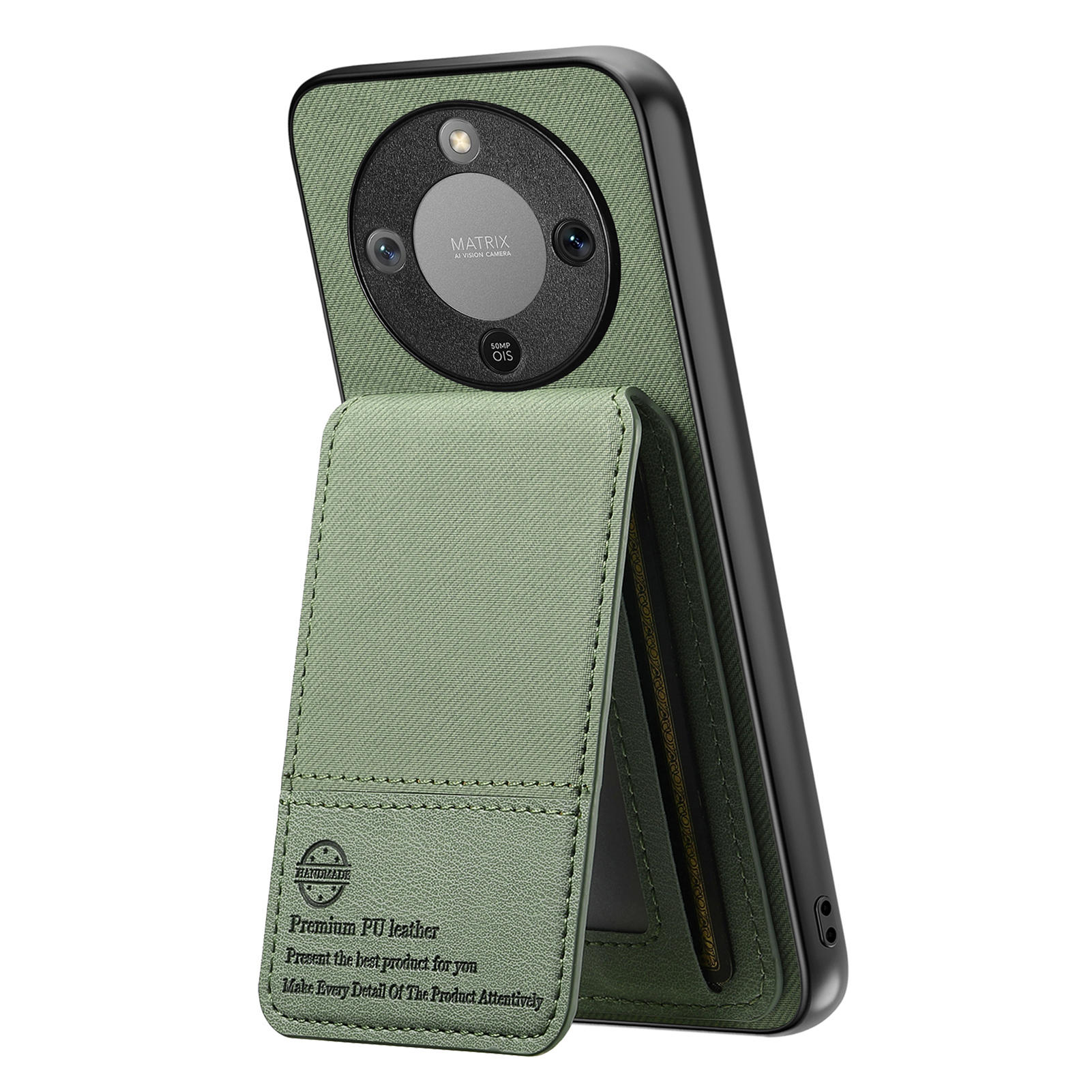 

Чехол для телефона Honor Magic8 Lite 5G / X9d 5G / X70 5G Кожа с тканевой текстурой + ПК + ТПУ Чехол с держателем для карт с RFID-блокировкой