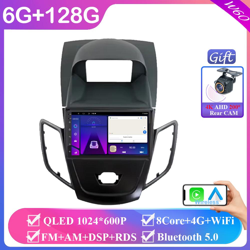 4G BT For Ford Fiesta 2008-2017 Car Radio Stereo Carplay Multimedia Video Player Stereo Navigation GPS Android Auto No 2din DVD