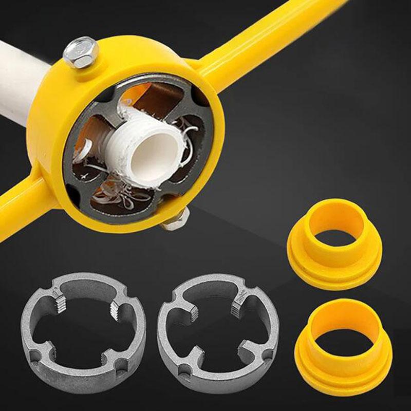 PVC Pipe Threader NPT Thread Tap Die Set 1/2 3/4 Inch Plumbing PVC Thread Tool Make Repair Hand Tools Screw Die Set