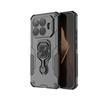 For Xiaomi 15T Pro Phone Case WANLONFENG PC TPU Back Cover Kickstand with Tempered Glass