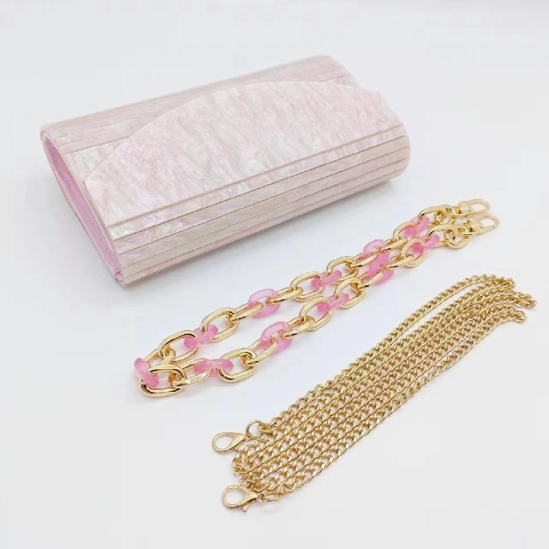 Acrylic Handbag Patchwork Pink Party Striped Bag Crossbody Clutch Wedding Evening Sac a Mains Femme Wallet for Women Luxury Bags