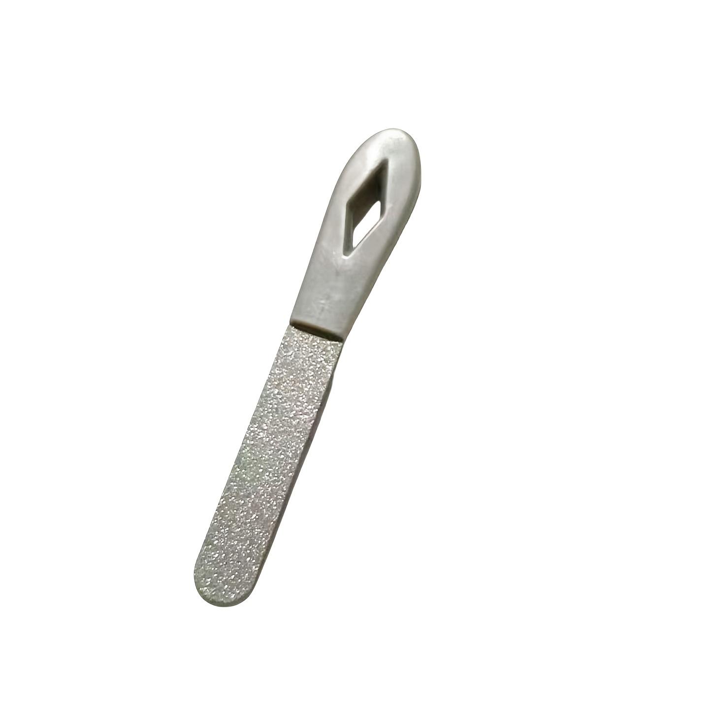 

1pc Stainless Steel Double-Sided Nail File for Shaping and Buffing Nails світло-сірого кольору