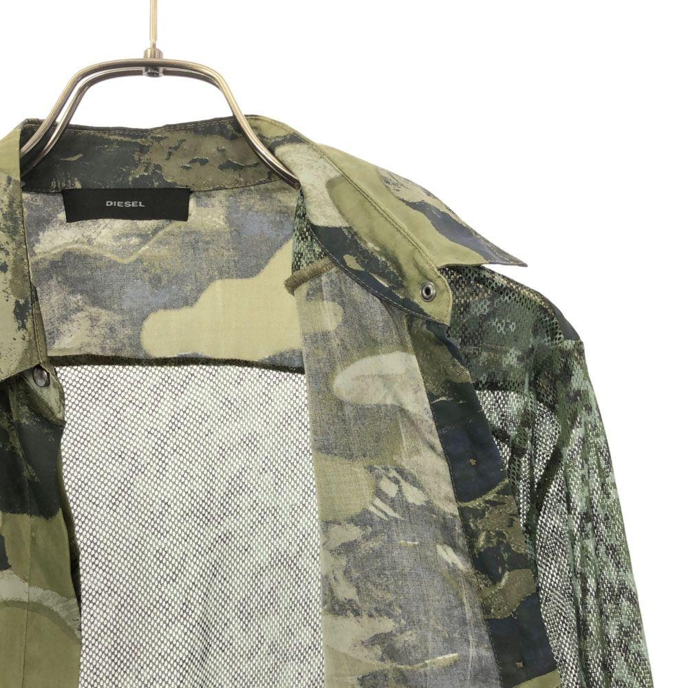 DIESEL camouflage Long sleeve asymmetry shirt XS Different material Women Used