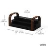 Official Umbra Bellwood 3-Tier Spice Rack, Black/Walnut, Kitchen Storage