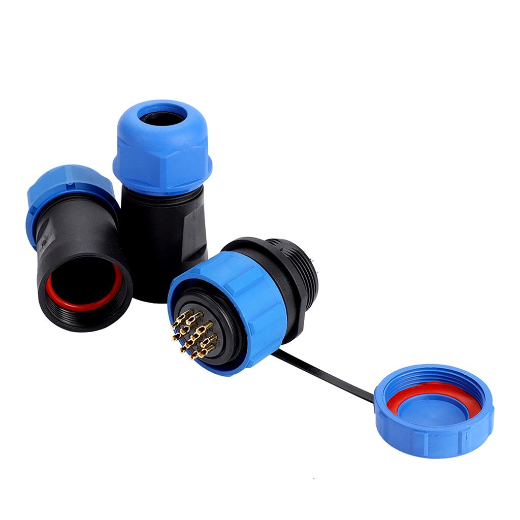SP21 IP68 12Pin Waterproof Plastic Aviation Plug Socket Cable In Line Connector ( 12Pin)