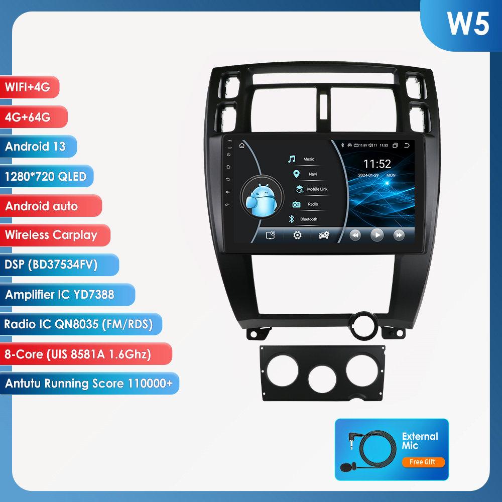 Hizpo 8Core AI Intelligent Screen Android Autoradio for Hyundai Tucson 2004-2009 Car Radio Multimedia Video Player GPS Nav Head Unit Carplay 4G RDS FM