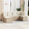 VidaXL Garden Lounge Set with Cushions 6 Pcs Beige Braided Resin 3249847