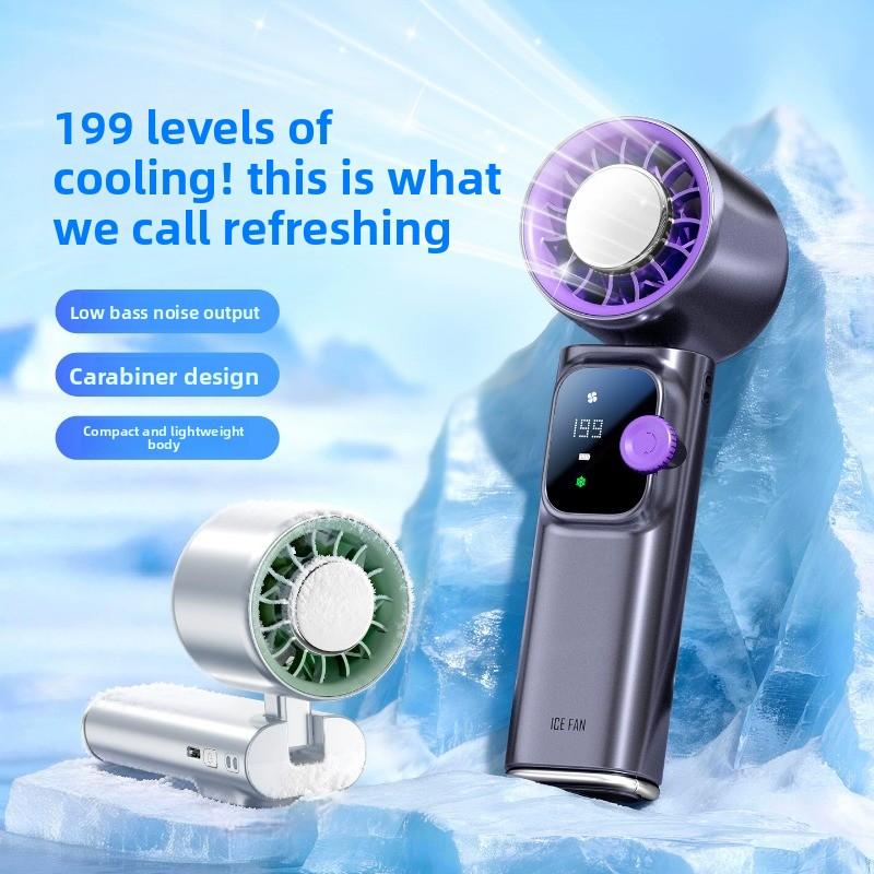 Ventilador de mano portátil recargable por USB enfriamiento rápido para verano al aire libre